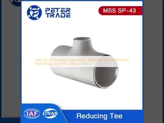 MSS SP-43 de aço inoxidável ASTM A403 WP 304 WP316 Butt Soldagem Reduzindo Tees Tees desiguais